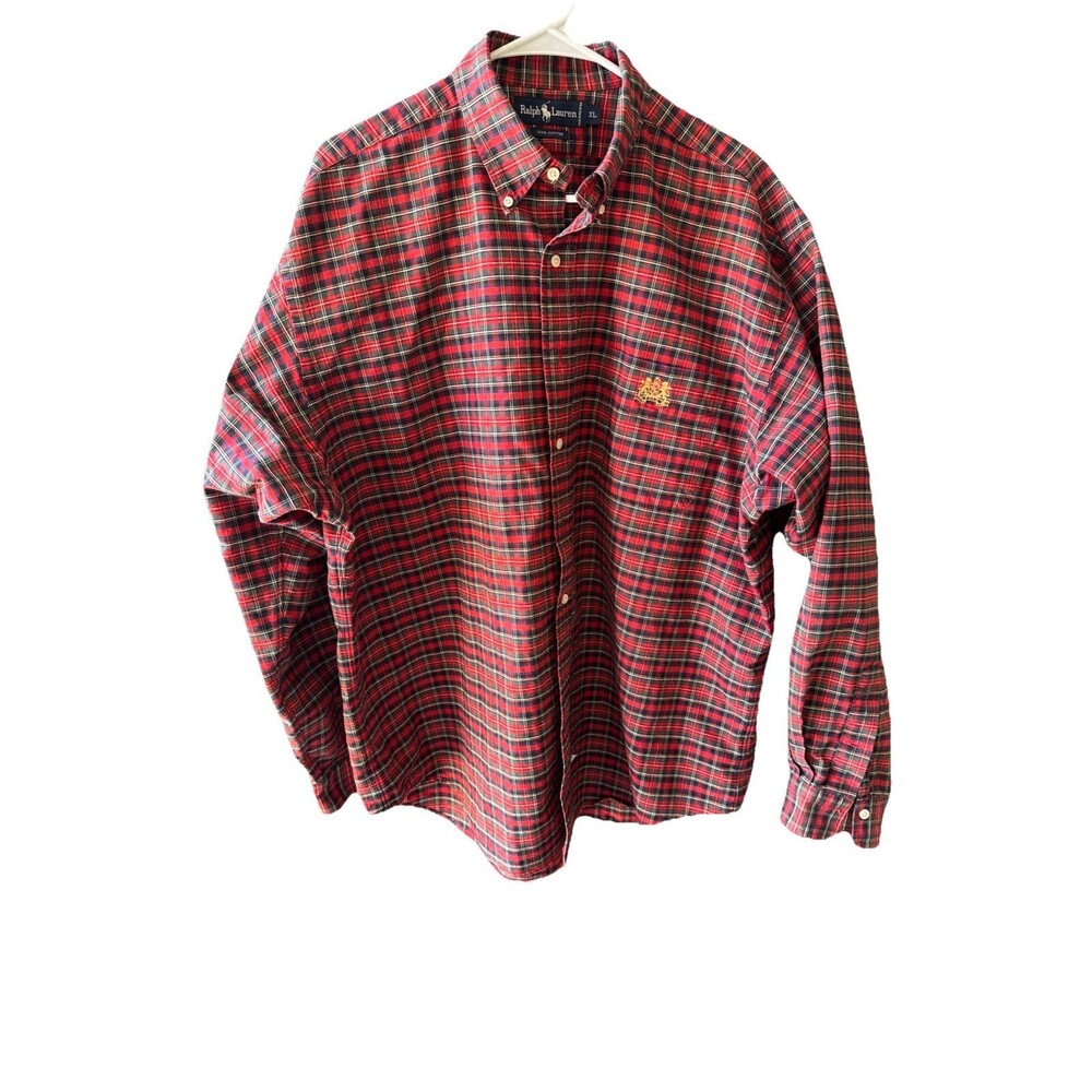 Polo Ralph Lauren Shirt Mens XL Red Blue Green Plaid Button Down Preppy - Picture 2 of 10